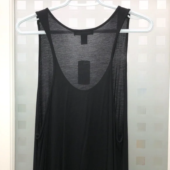 FOREVER 21 Scoop Neck + Side Sheer Knit Bi-Level Tank Top Black, Size L, NWT! - Picture 9 of 14
